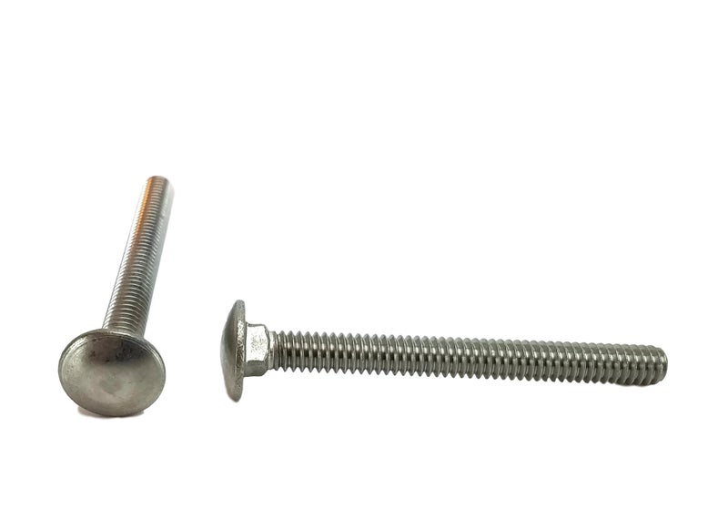 Chenango Supply Stainless 1/4-20 x 2-1/2inches Carriage Bolt (3/4inches to 5inches Lengths Available in Listing), 18-8 Stainless Steel,50 Pieces (1/4-20x2-1/2) - Image 1